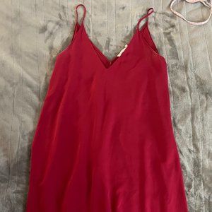 Red wine silky dress